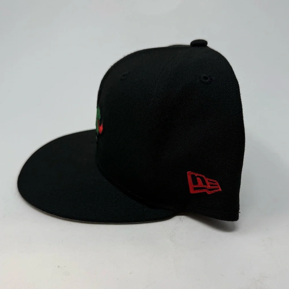 New Era MLB Phillies Phanatic Mascot Black Fitted Baseball Hat Size 7 3/4 - Picture 4 of 10